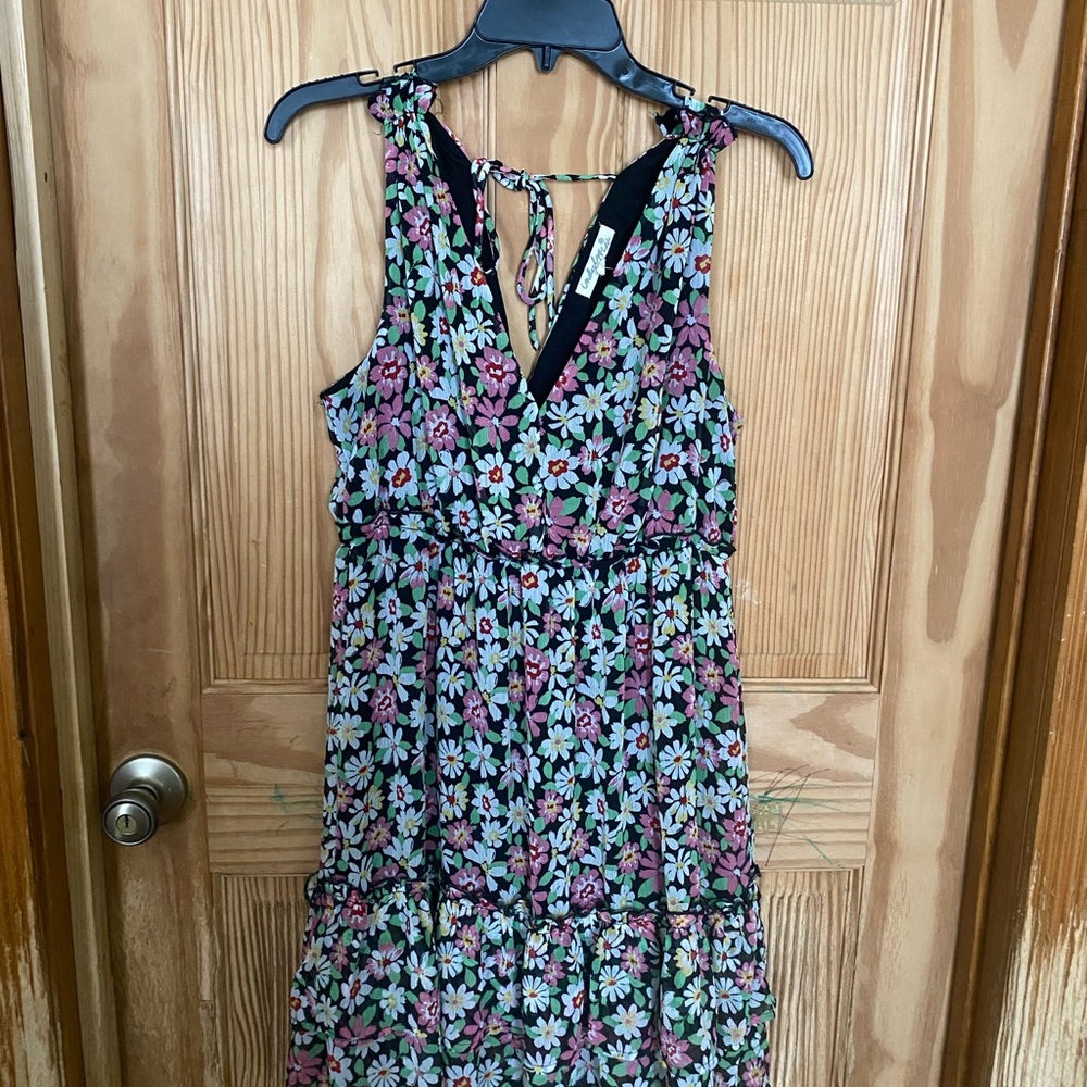 Floral Sleeveless Dress - Multicolor